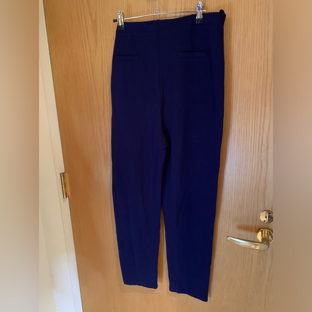 Euc Maternity Alina Mae From Baby To Belly Navy Taper Pants- Size M- View 2